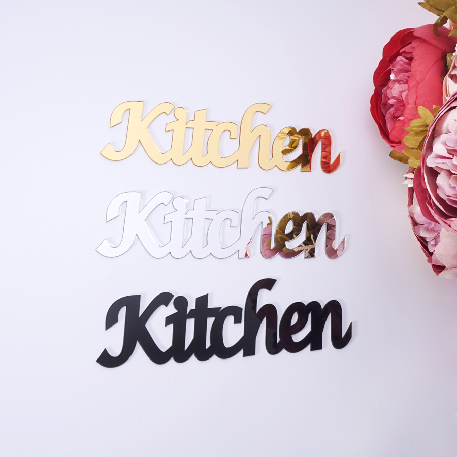 Kitchen Script Acrylic Mirror  - Kitchen Baking Cabinet recension och pris