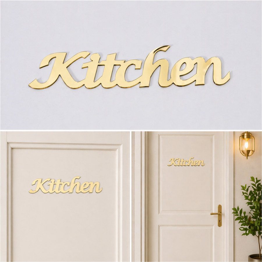 Kitchen Script Acrylic Mirror  - Kitchen Baking Cabinet recension och pris