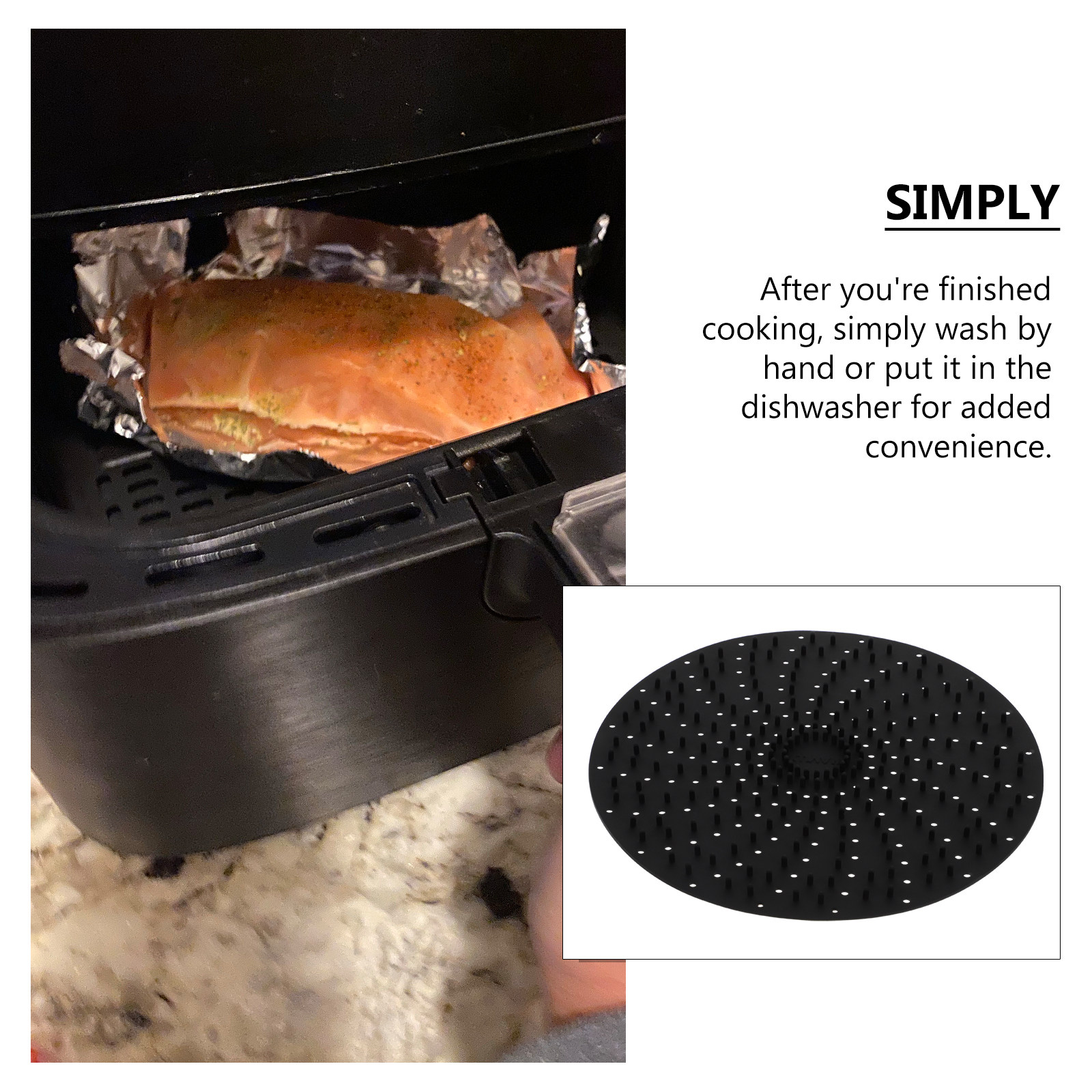 1Pcs Silicone Air Fryer Mat Re - Kitchen Baking Gadgets recension och pris