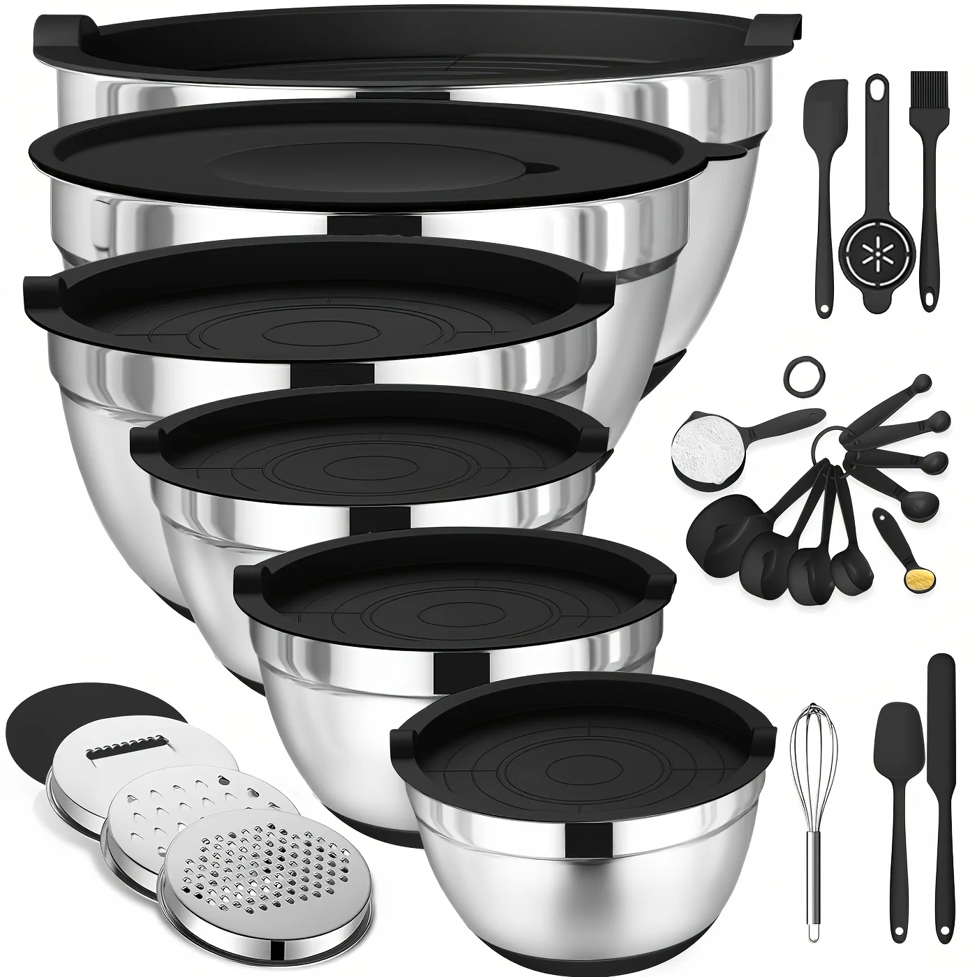 Set of Mixing Bowls Made of St - Kitchen Baking Utensil recension och pris