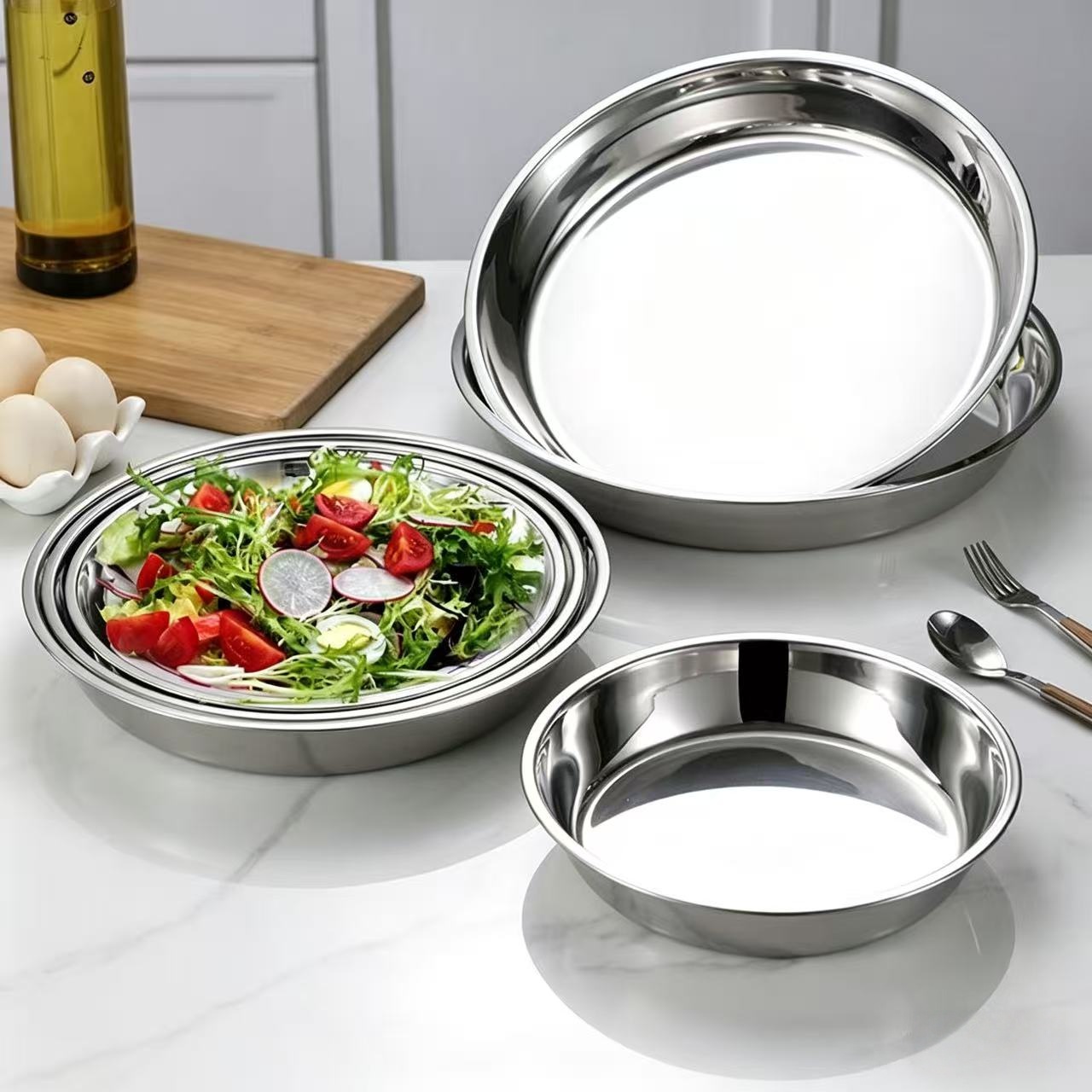 Extra-Thick Stainless Steel Ca - Cake Board Round recension och pris