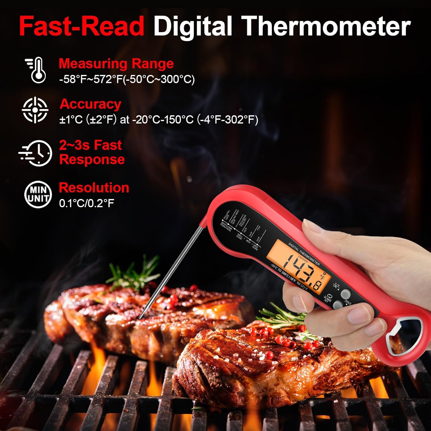 Long Cable Professional Meat T - Kitchen Baking Utensil recension och pris