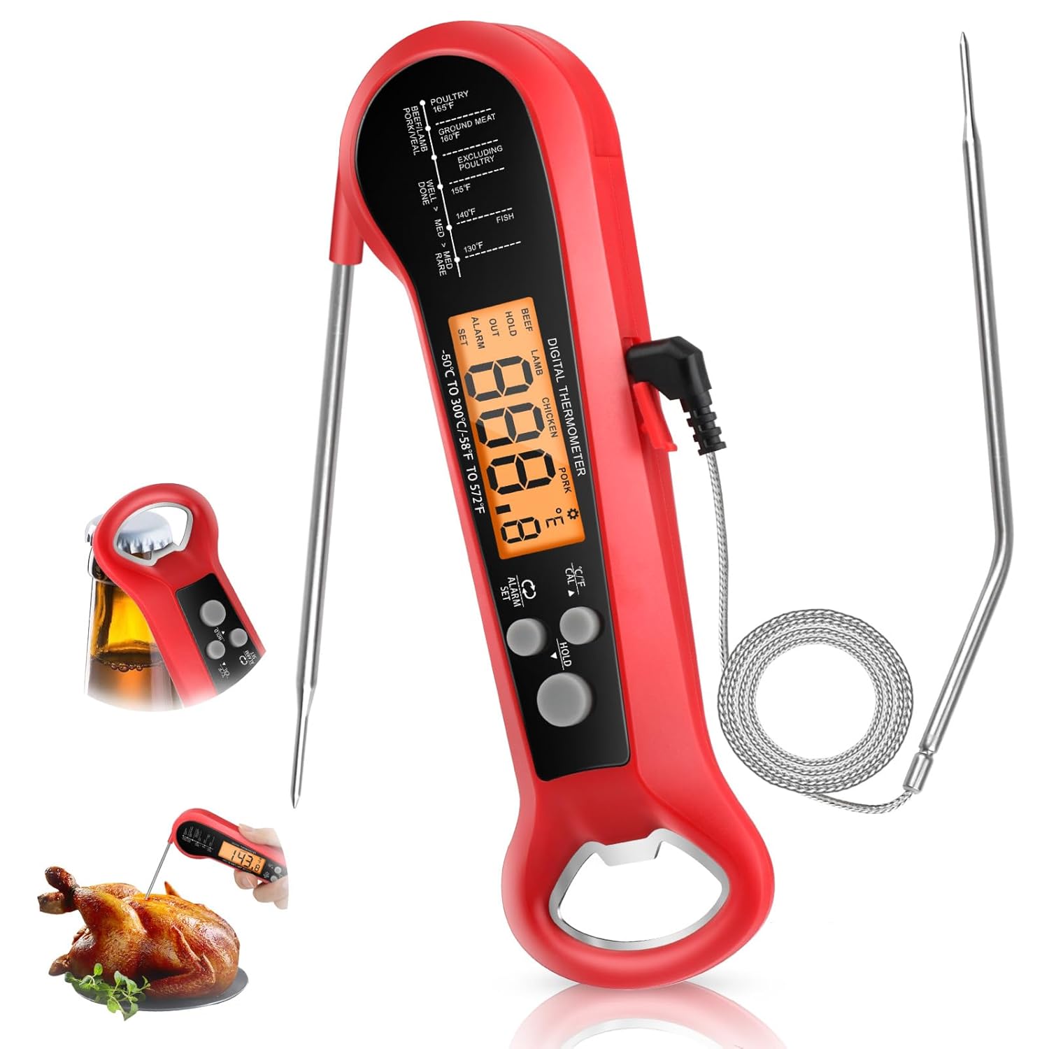 Long Cable Professional Meat T - Kitchen Baking Utensil recension och pris