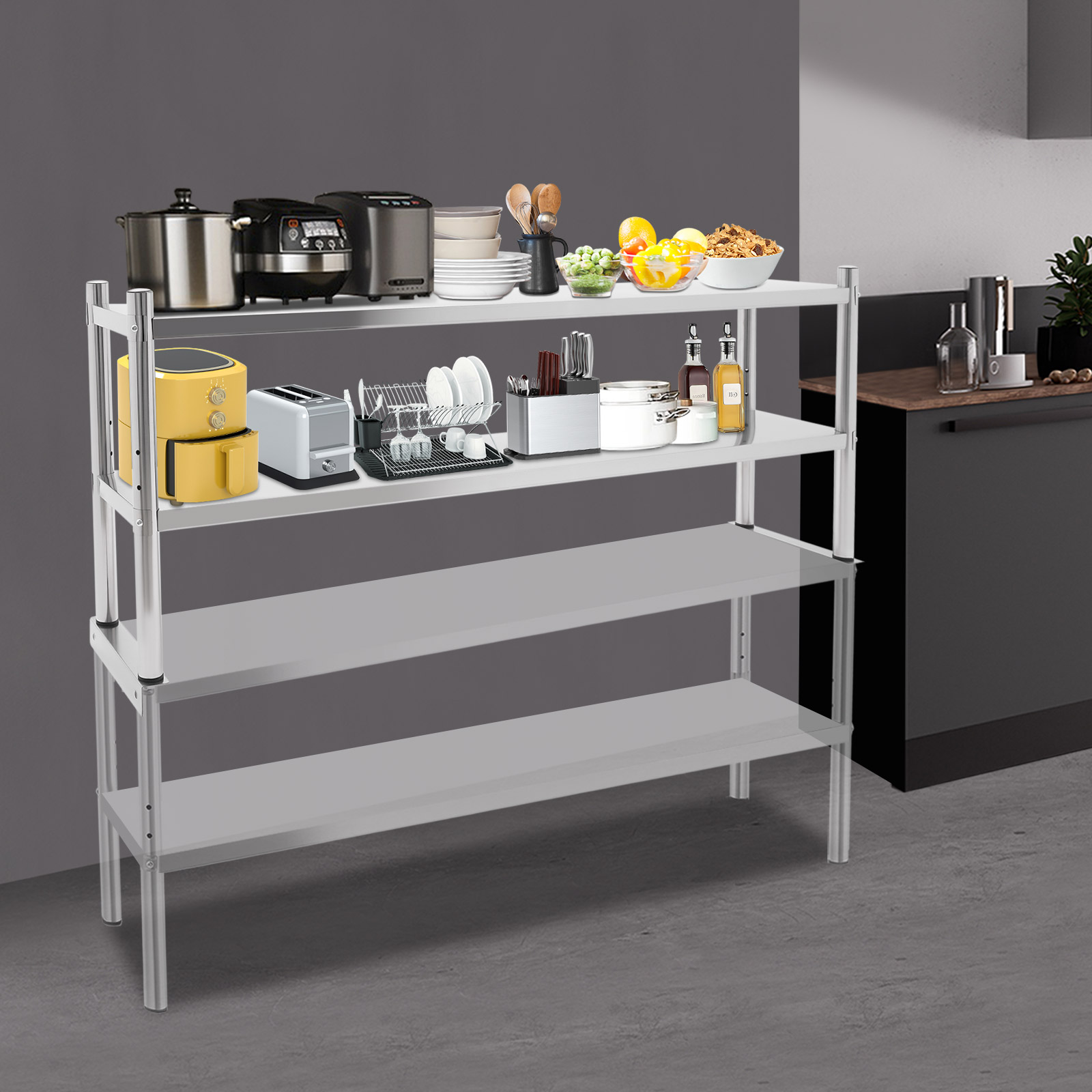 2 Tier Stainless Steel Shelvin - Kitchen Job recension och pris