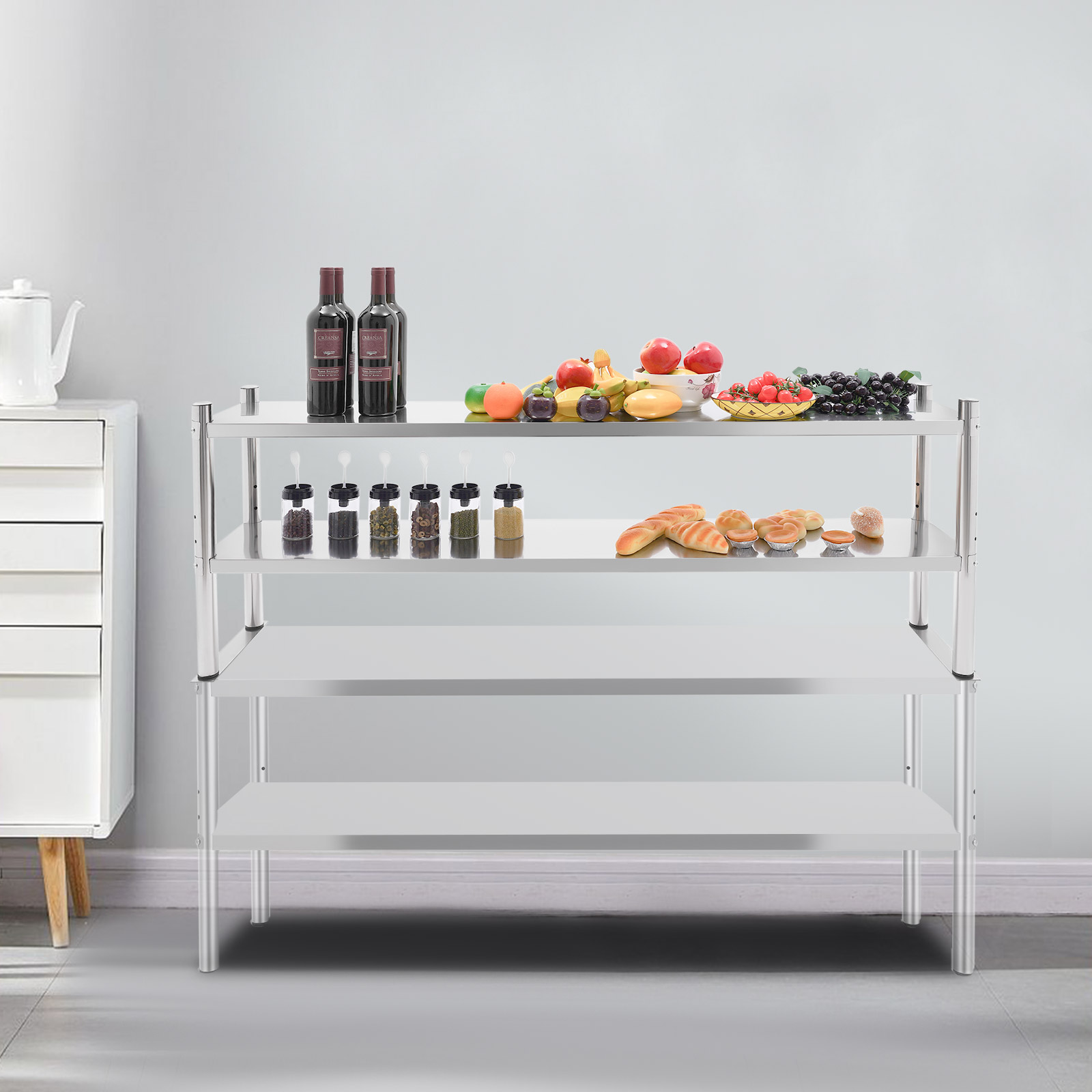 2 Tier Stainless Steel Shelvin - Kitchen Job recension och pris